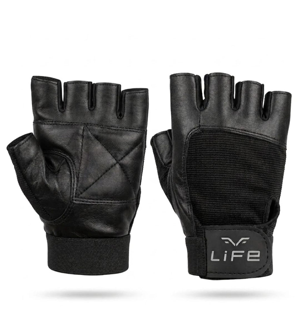 Gym Weight Lifting Leather Glove Workout Cycling Grips Trainning